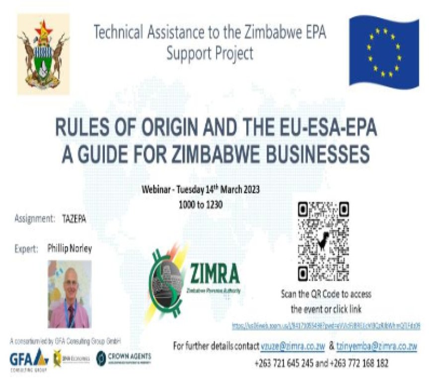 Rules of origin and the EU-ESA-EPA, A guide for Zimbabwe businesses.